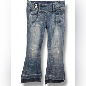 Vigoss Low Rise Super Flare Medoum Wash Jeans size 9/10 Juniors y2K